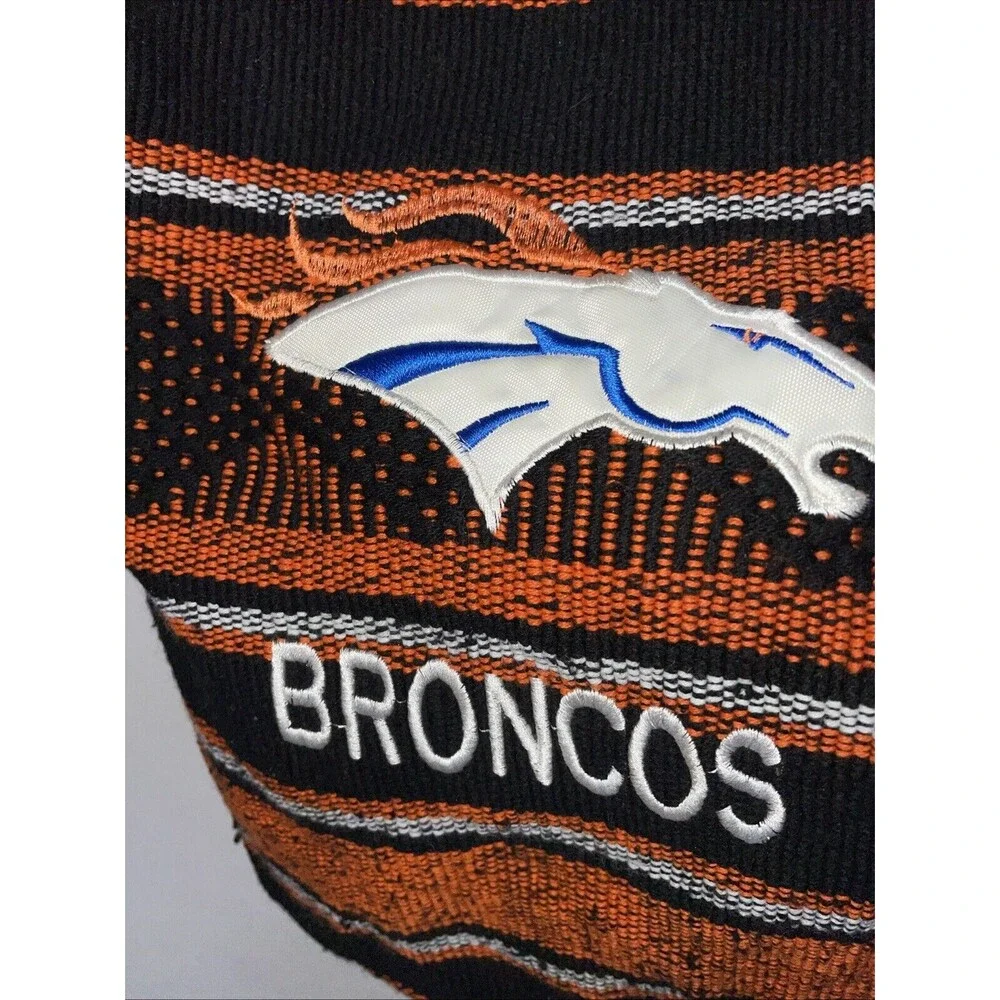 Denver Broncos Woven Backpack with Drawstring Closure no button